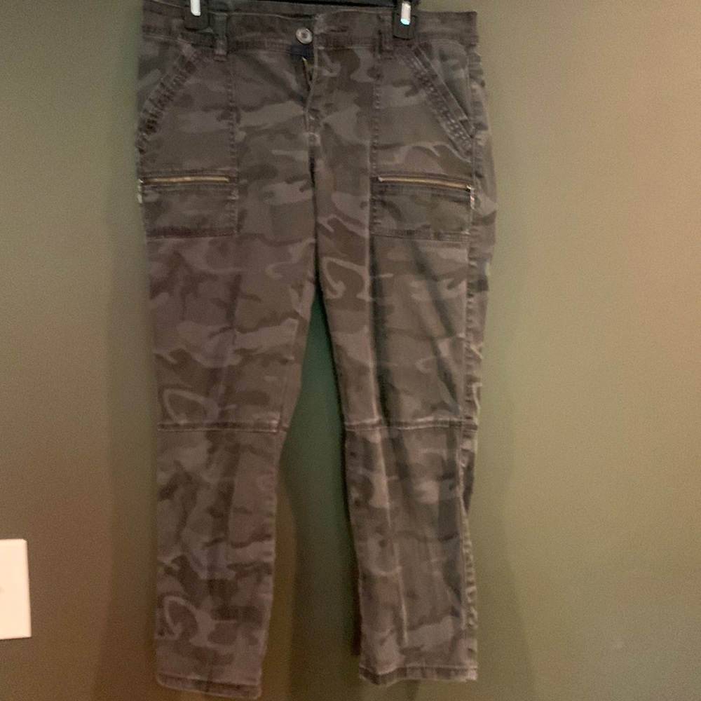 Camo lightweight ankle length cotton pants